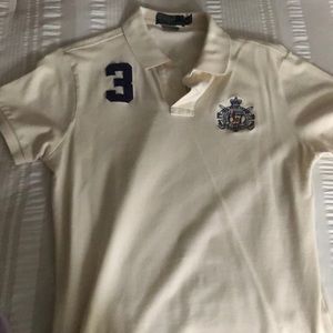 Ralph Lauren Medium Custom Fit Polo - Cream